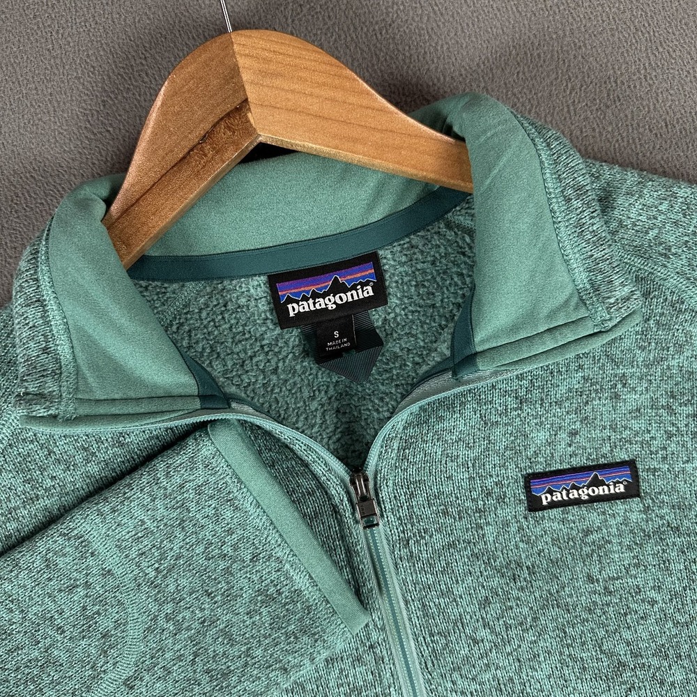 Patagonia Better Sweater Quarter Zip Womens Small Green Fleece Hiking Outdoor